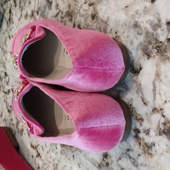 NEW Gianni Bini MacenTwo Bit Buckle Velvet Flat Loafers Barbie PinkSZ 5.5 - Picture 5 of 14
